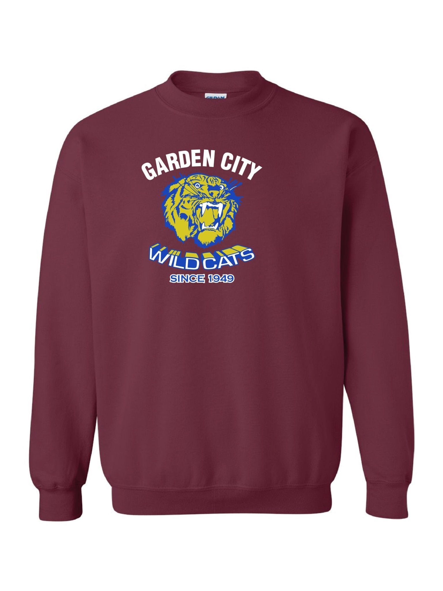 Youth Garden City Wildcats Since 1949 Crewneck Sweatshirt - Oddball Workshop