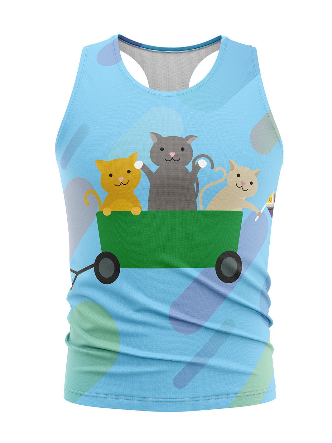 Kitty Wagon Love for All Unisex H20 Racerback Tank Top - Oddball Workshop