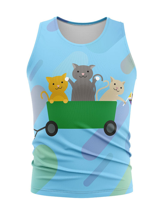 Kitty Wagon Love for All Unisex H2O Athletic Tank Top - Oddball Workshop