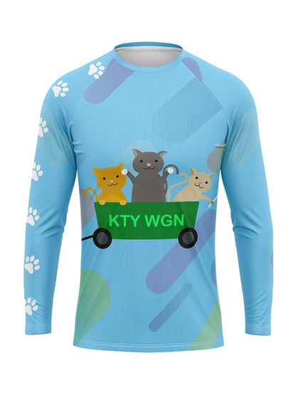 Kitty Wagon Men's H20 Athletic Jersey Long Sleeve - Oddball Workshop