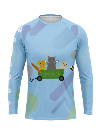 Kitty Wagon Men's H20 Athletic Jersey Long Sleeve - Oddball Workshop