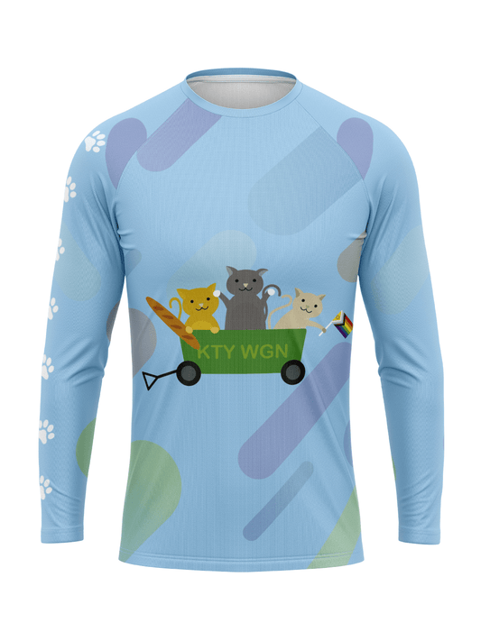 Kitty Wagon Men's H20 Athletic Jersey Long Sleeve - Oddball Workshop