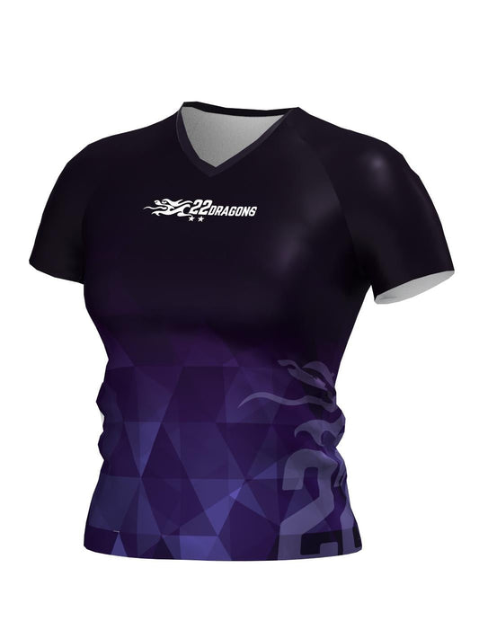 Dragon Wings H2O Women's Athletic Jersey Shorts Sleeve - Oddball Workshop