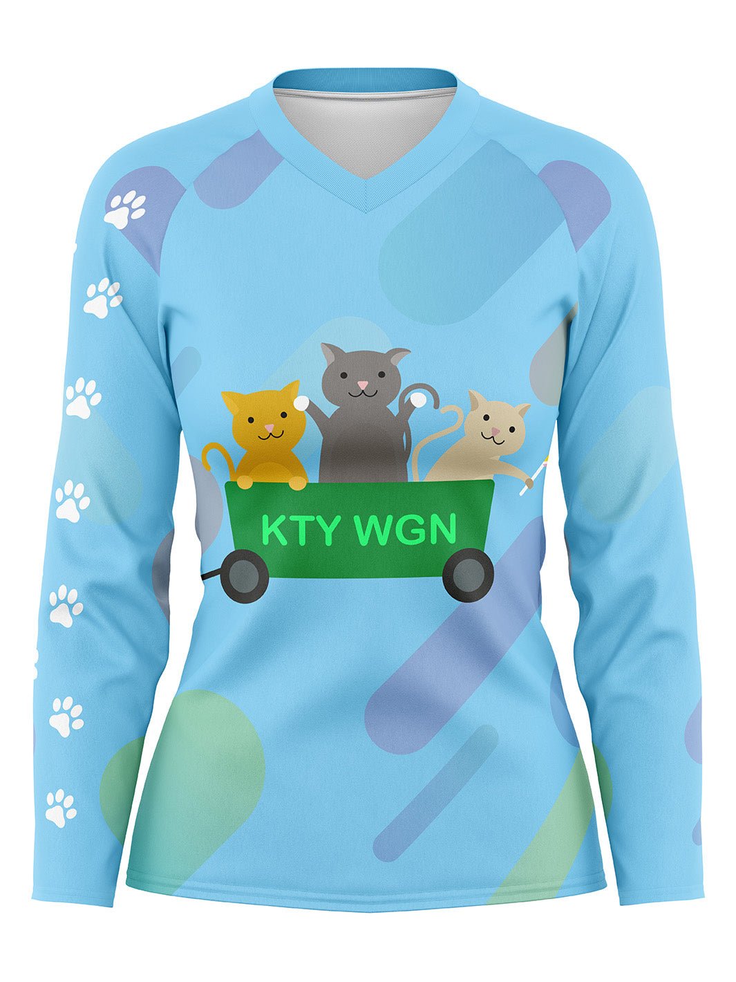 Kitty Wagon Women's H20 Athletic Jersey Long Sleeve - Oddball Workshop