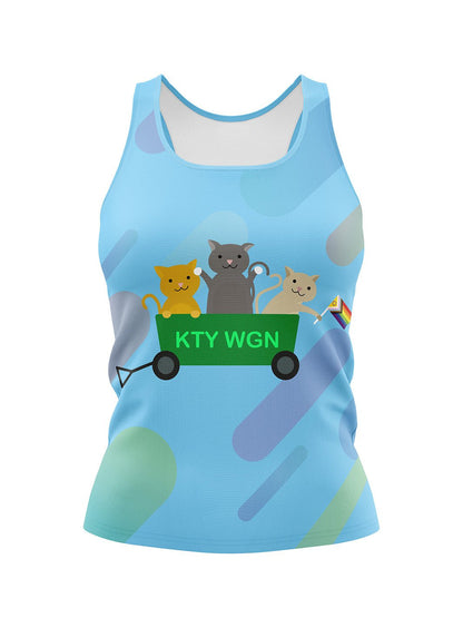 Kitty Wagon Women's H2O Athletic Racerback Tank Top - Oddball Workshop