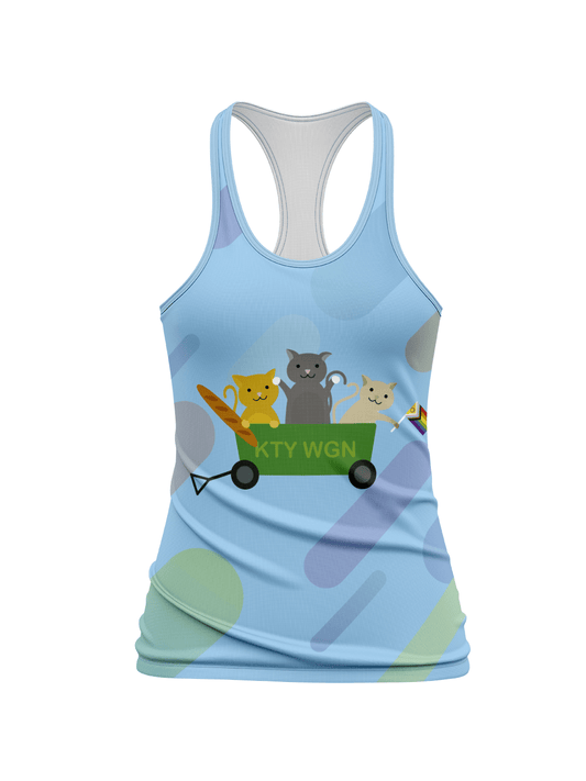 Kitty Wagon Women's H2O Racerback Relaxed Tank Top - Oddball Workshop